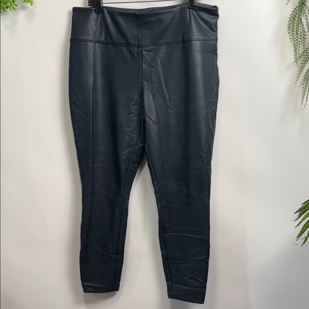 Reitmans Teal Faux Leather Leggings